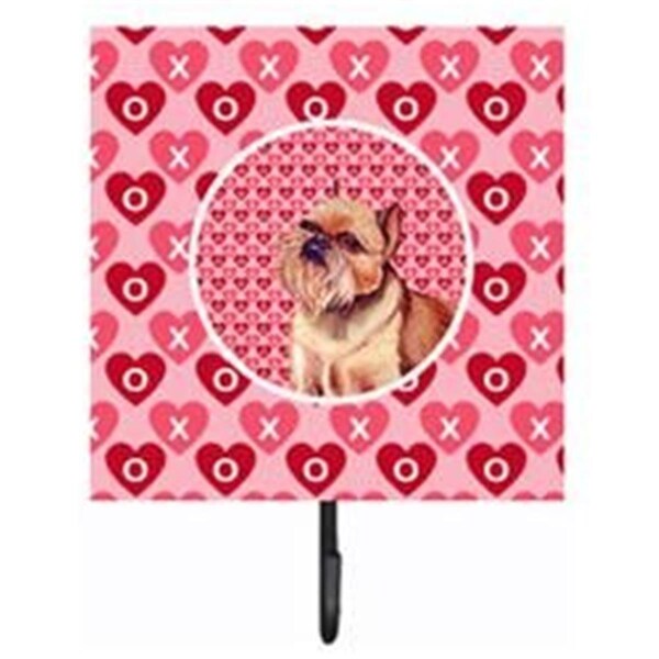 Carolines Treasures 4.25 x 7 in. Brussels Griffon Valentines Love and Hearts Leash Or Key Holder LH9134SH4 - main